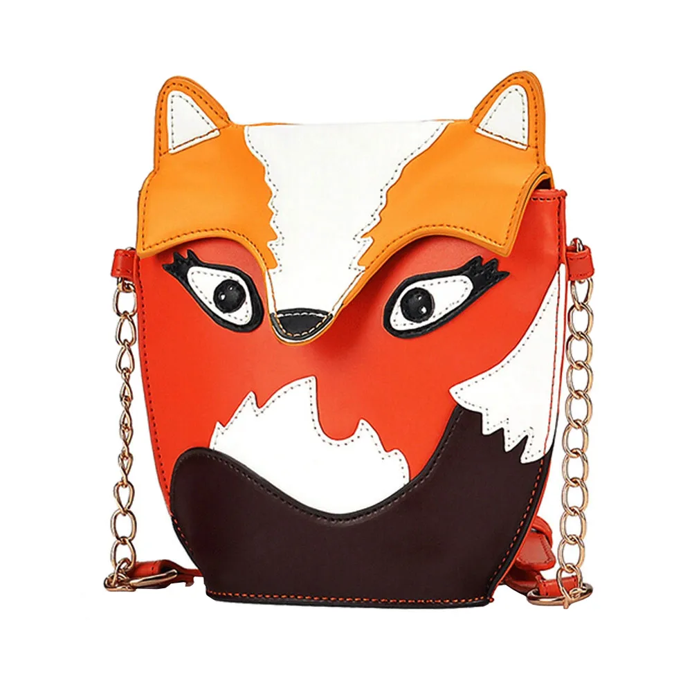 

Aelicy Cartoon Animals women messenger bags owl mini bag female bag leather chains messenger bag women small 1110