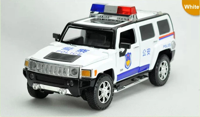 124 Alloy Diecast Police Car Model For Hummer  H3-1