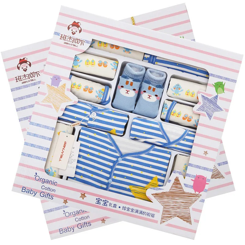 

Pure Cotton High Quality Warm Newbron Clothing Sets Baby's Gift Set for 0-12M Unisex Infant Clothing Spring Summer and Autumn