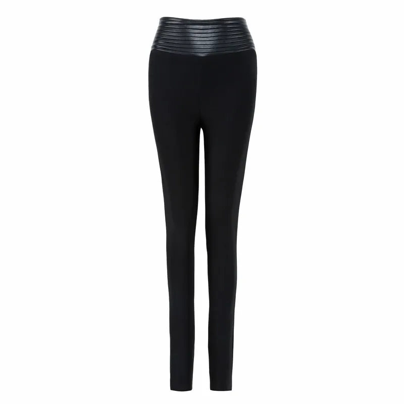 Hl Pantalones Full Negro Alta Nuevo Señoras Colores Length Calidad Estilo Vendaje Lápiz Moda Del qBHwX