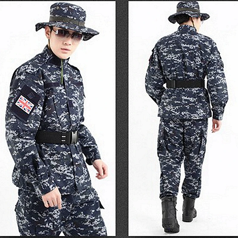 New US Camouflage Uniform navy military uniform Navy Digital Blue ACU