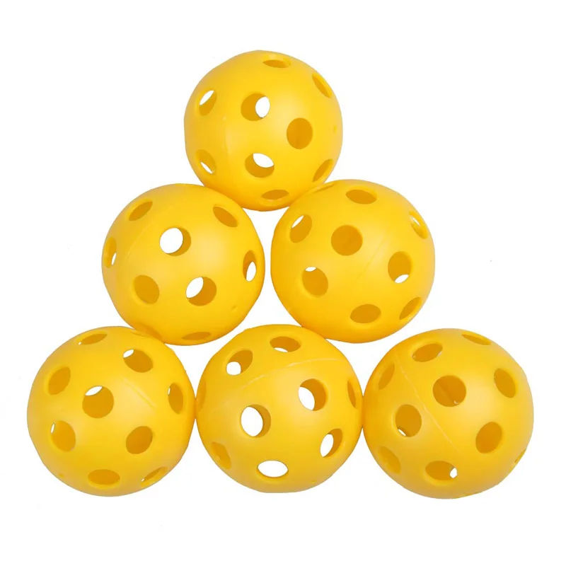 Image New 50Pcs Plastic Whiffle Airflow Hollow Golf Practice Training Sports Balls EA14