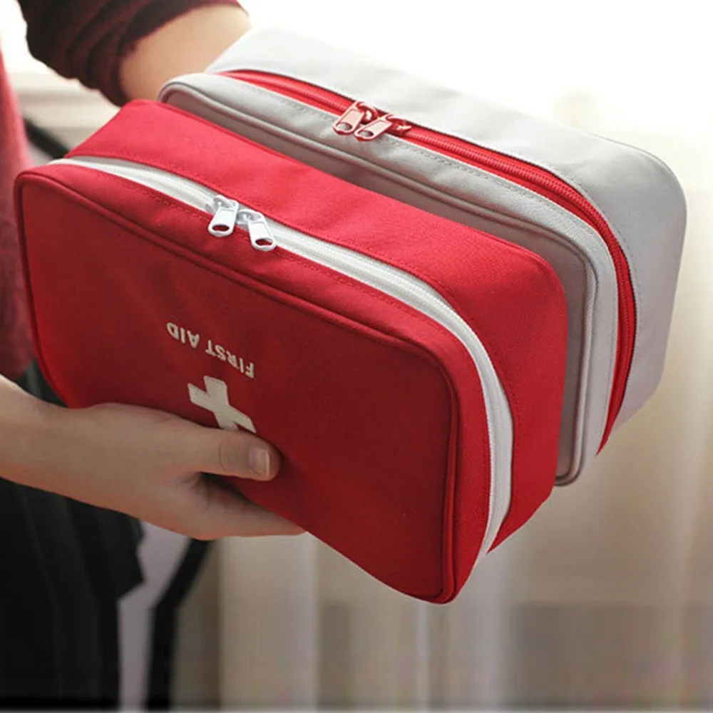 Kit de primeros auxilios portátil para campamento bolsa médica de emergencia kit de coche impermeable bolsa de supervivencia de viaje al aire libre bolsa vacía houshld