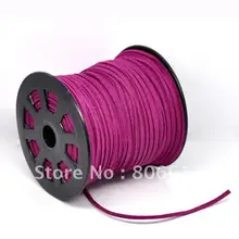 Best Quality 1Roll(95M) Fuchsia Velvet Cord for Necklace Jewelry Making 25x15mm(W00856)