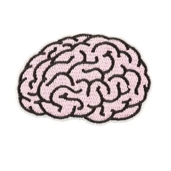 

1 PIC 2.72*1.85 INCH Brain Embroidery Patch Clothing Accessories Punk badge Denim Coat Hat Packing Decoration Hole Patch