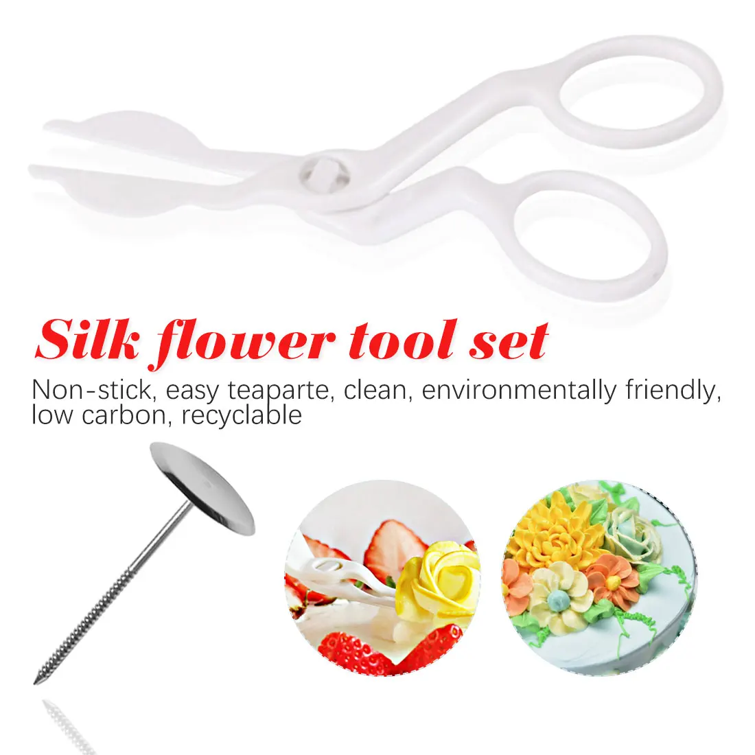

Pastry Tools Baking Accessories Cake Nails Set Icing Modeling Rose Flowers Cake Buttercream Supplies Cake Scissors