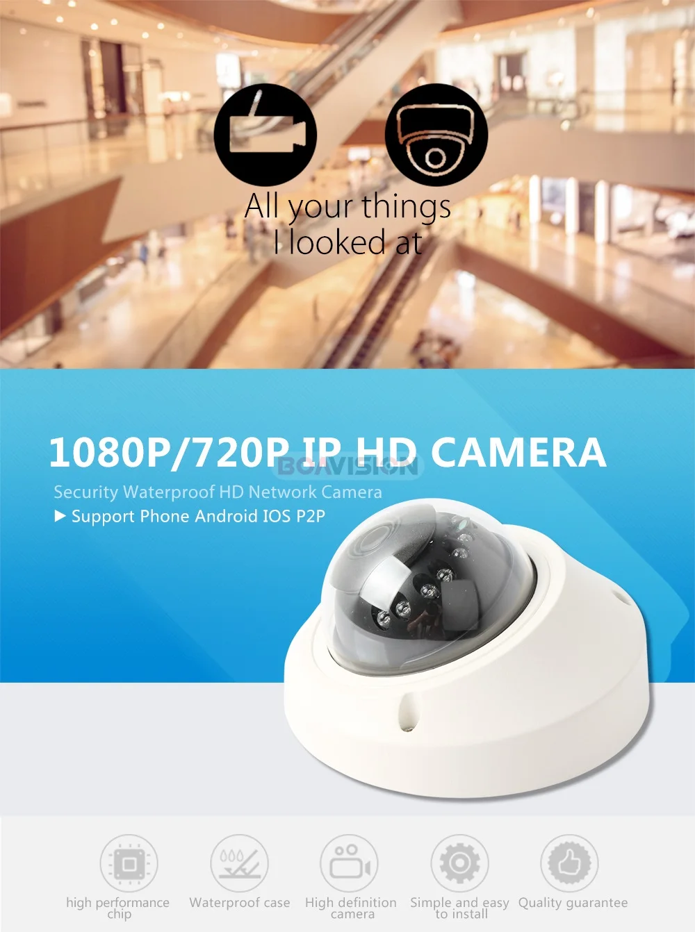 Onvif HD 1080P IP камера антивандальная 720P Мини купольная CCTV камера безопасности 1.0MP/2MP ночное видение P2P Облако Android вид