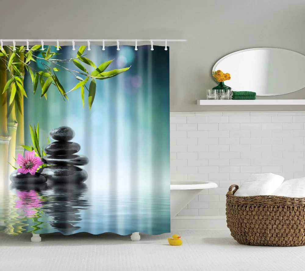 Landscape pattern Shower curtain Scene version 3D printing Bath curtainPolyester washable bathroom decoration Gift TZ170318 | Дом и сад