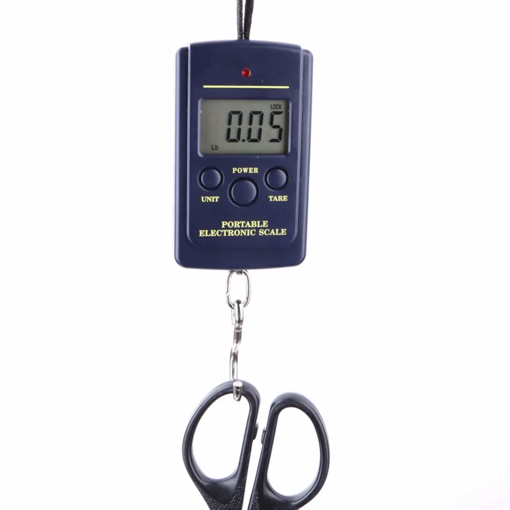 

40kg/10g Pocket Electronic Scale LCD Display Digital Scale Portable Travel Luggage Hanging Mini Parcel Manual Weighting Scale
