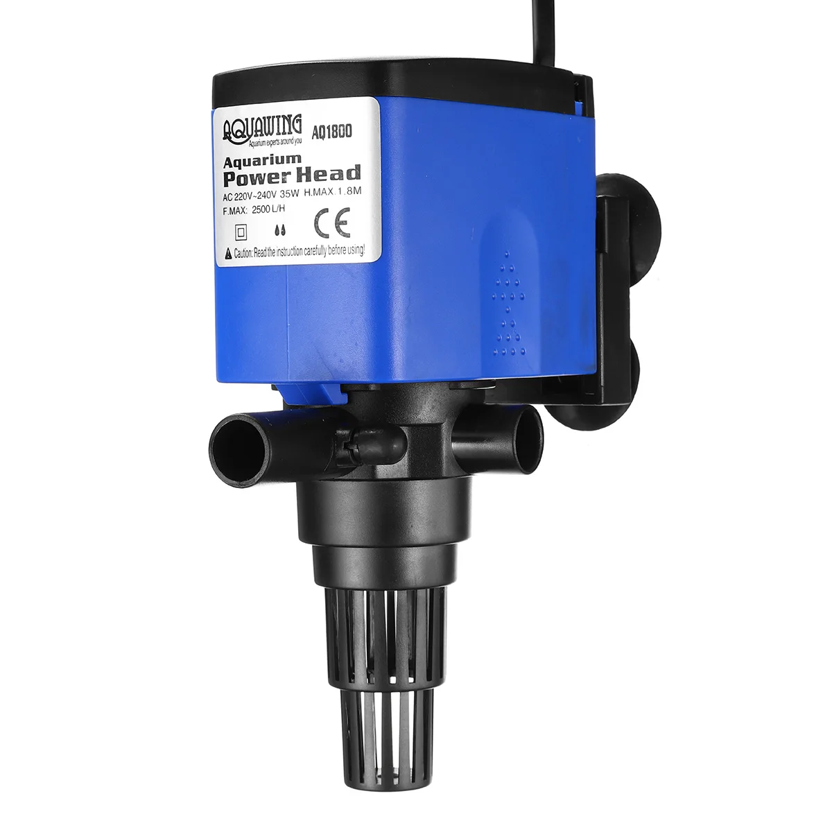 AQ1800 3 в 1 аквариумный погружной насос кислородный Powerhead фильтр для воды аквариумный пруд 220-240 в 360 градусов водопоглощение синий ABS - Цвет: AQ1800