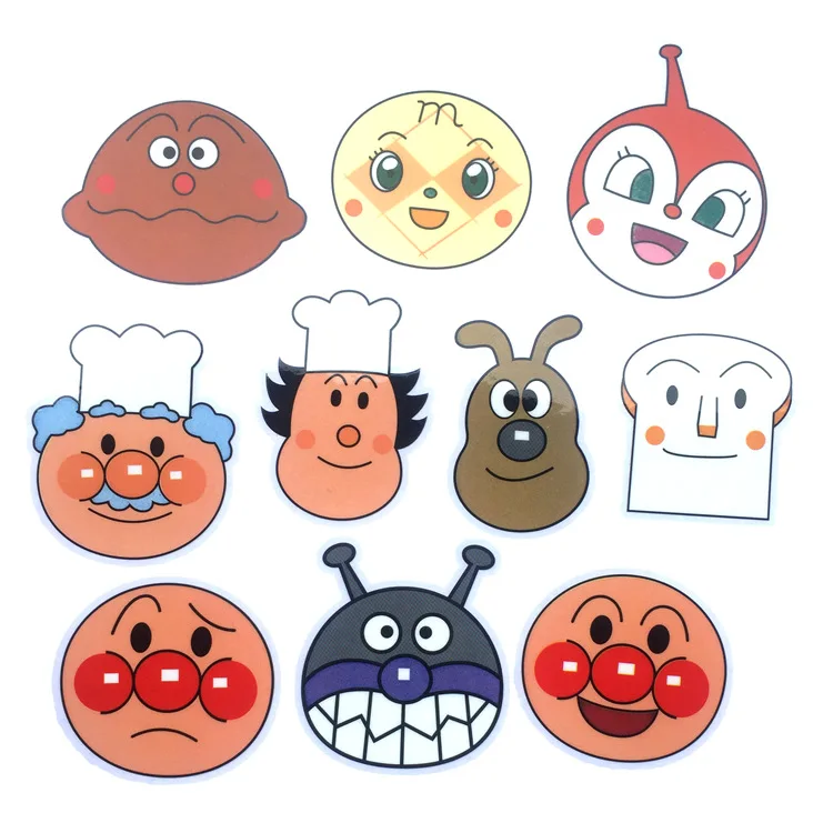 50 листов/партия светящиеся наклейки для macbook Anpanman помпон purin аниме детская