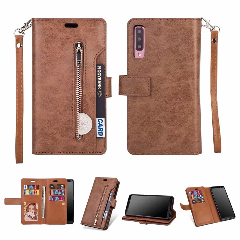 Роскошный кожаный чехол-книжка для samsung Galaxy A50 A70, мягкий чехол-Бумажник для телефона A10 A20 A30 M10 M20 M30, аксессуары для телефона