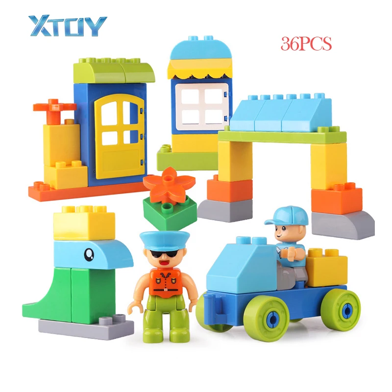 

36pcs Blocks Baby Toys Construction Model DIY 3D Designer Educational Toys Building Blocks Bricks Set Toys for Children Gift