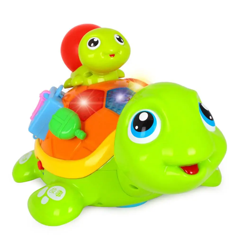

RCtown Parent-Child Interactive Turtle Toy Electric Animal Turtle Toddler Crawling Baby Toys