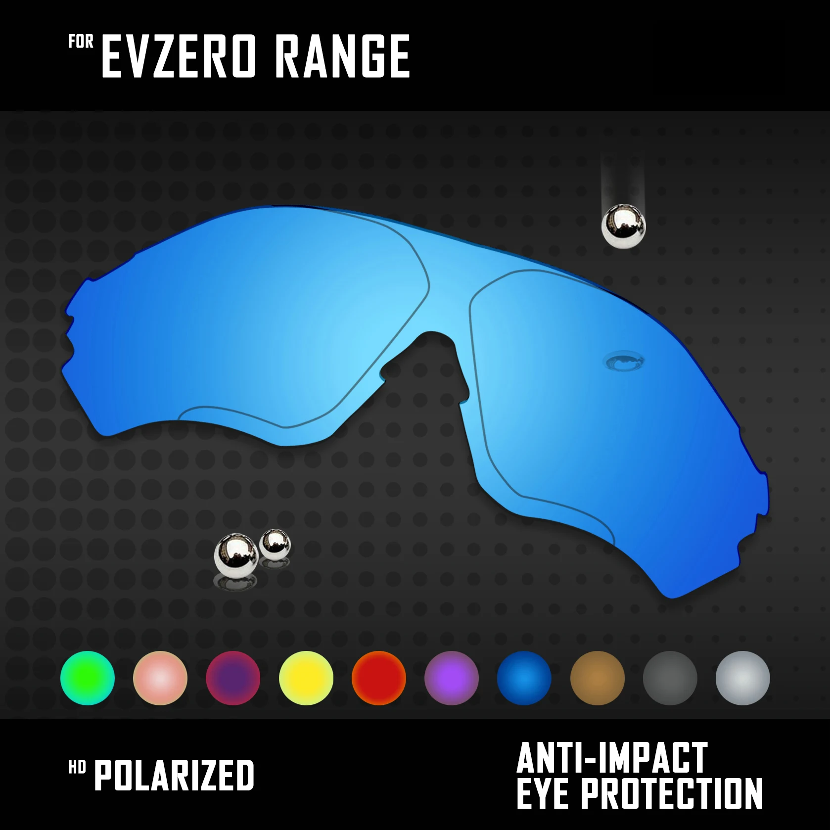 Baratos OOWLIT lentes de repuesto para lentes de sol de gama EVZero de Oakley polarizadas Varios Colores
