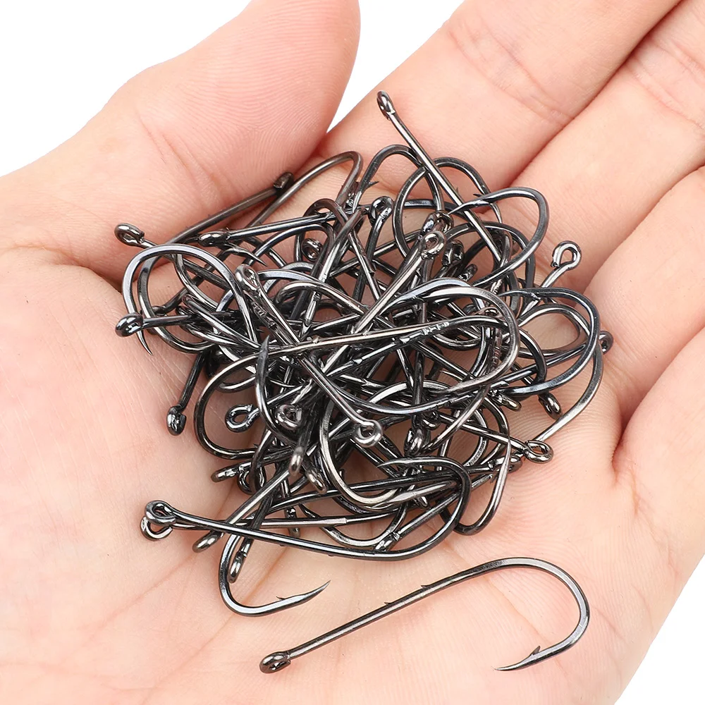DONQL 200-600pcs/ Box Barbed Fishing Hooks 3#-12# Carp Single Fishihook Set Fly Fishing Accessories Carbon Steel Jig Sea Hooks DONQL 200-600pcs/ Box Barbed Fishing Hooks 3#-12# Carp Single Fishihook Set Fly Fishing Accessories Carbon Steel Jig Sea Hooks