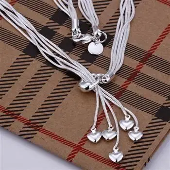 N092 925 Hot Selling silver Necklace 925 silver Pendant fashion jewelry Heart Necklace agiaixpa agmaixta