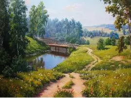 bridge over the small river in forest canvas painting by numbers cheap painting diy picture hand painted oil painting on canvas for home decor