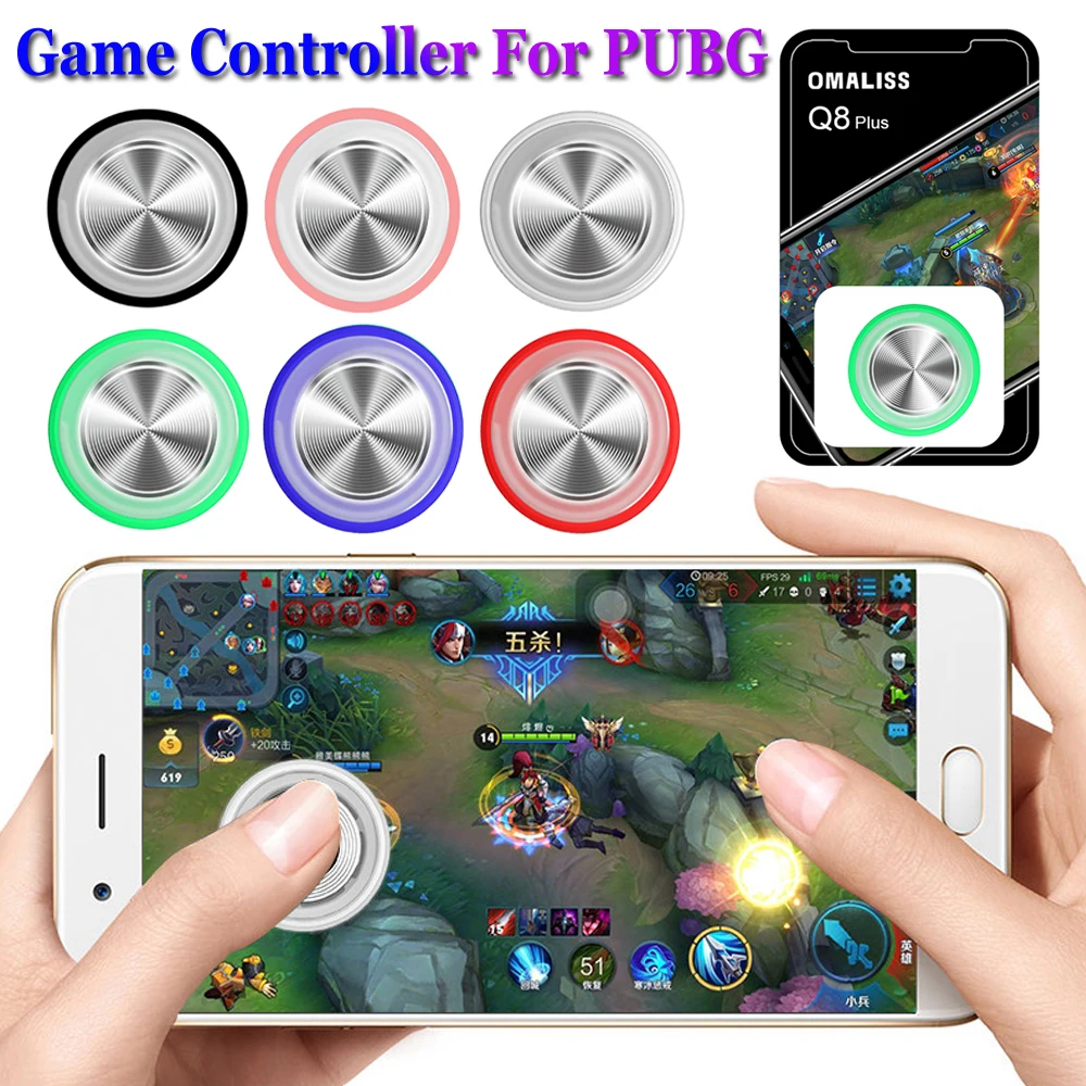 New Arrival Round Auxiliary Joystick Mobile Phone Rocker For Iphone Android Tablet Metal Button Controller PUBG | Электроника