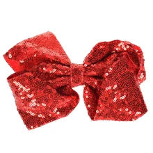 Заколка для волос с блестками и бантом, пудра с пайетками, аксессуары для волос, радужная Танцевальная вечеринка, Детский бутик, милая заколка с украшениями для волос