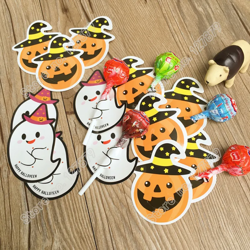 50 happy halloween cake pop holder card,sucker lollipop candy chocolate
