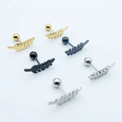 Fashion Leaves Earrings Stainless Steel Ear Piercing Earring Jewelry Cute Stud Earring For Women