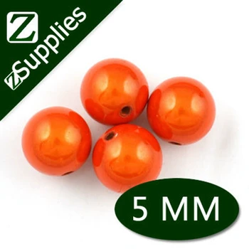 

5mm Dia 3D Illusion Miracle Beads Orange Color Acrylic Spacer Beads-B05I117013