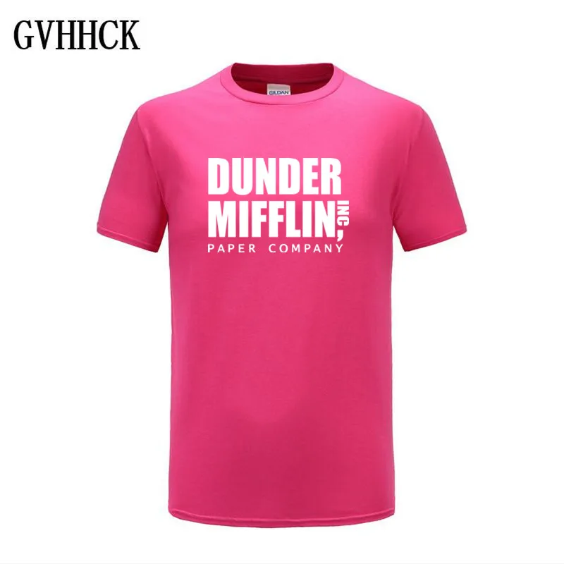 Новая компания футболка мужская с коротким рукавом Офис ТВ шоу даундер Миффлин бумага футболка вырез лодочкой футболки для женщин плюс размер
