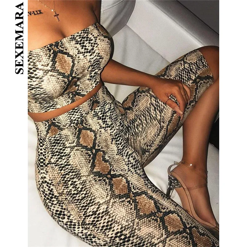 BOOFEENAA الأفعى طباعة مثير النساء 2 قطعة مجموعة المحاصيل أعلى و السائق السراويل مطابقة مجموعات ملابس للنادي وتتسابق ملابس الصيف C83-AZ93 BOOFEENAA الأفعى طباعة مثير النساء 2 قطعة مجموعة المحاصيل أعلى و السائق السراويل مطابقة مجموعات ملابس للنادي وتتسابق ملابس الصيف C83-AZ93