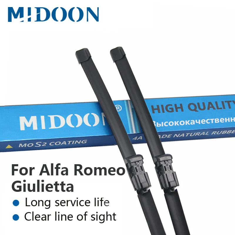 

MIDOON Wiper Blades for Alfa Romeo Giulietta 940 Fit Push Button Arms 2010 2011 2012 2013 2014