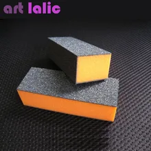 10 pçs cor laranja unha arte shiner buffer polimento bloco lixa manicure unhas arte dicas