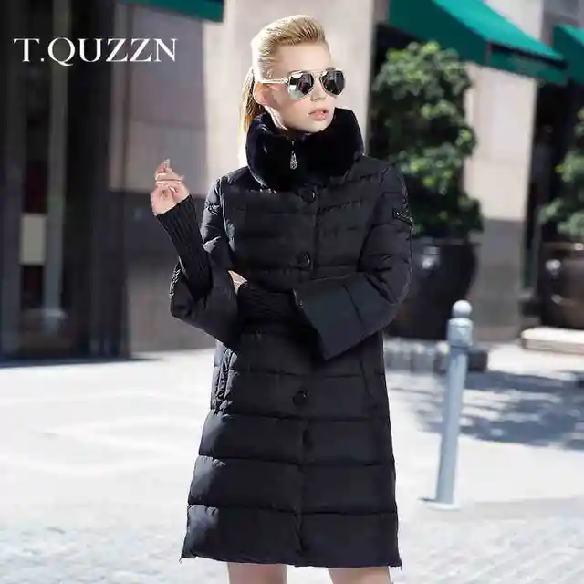 Best price at $224 Cheap 2015 New Hot Winter Thicken Warm Woman Down jacket Coat Parkas Outerwear Rabbit Fur collar Slim Long Plus Size 2XXL Luxury High