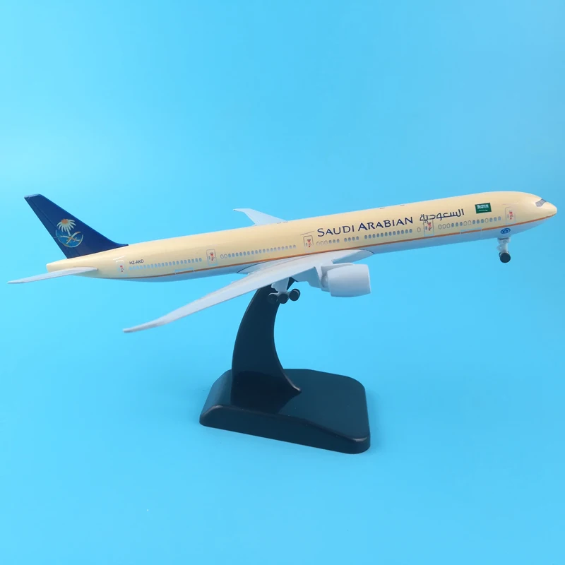 20 см металлическая модель самолета Saudi Arabian Airlines Boeing 777 с подставкой шкив