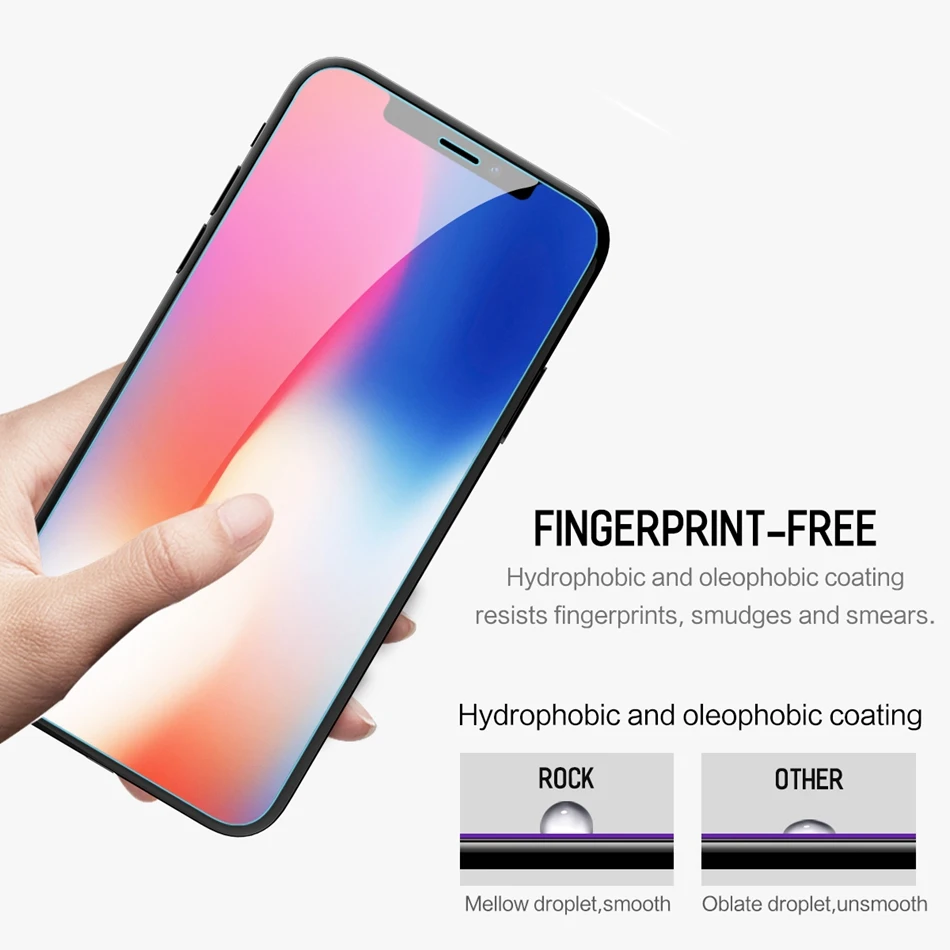 2.5D высокопрозрачная пленка из закаленного стекла для iPhone X, рок прозрачная стеклянная пленка с полным покрытием экрана протектор экрана для iPhone X стекло