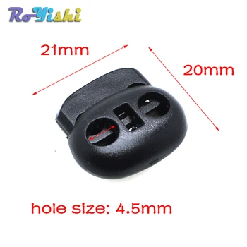 

Cord Lock Bean Toggle Stopper Plastic Size:20mm*21mm*8mm Toggle Clip Black