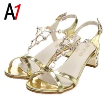 Gold sandals women shoes summer non-slip bottom slippers women sales sexy high heels sandals shoes fashion classic flip flops