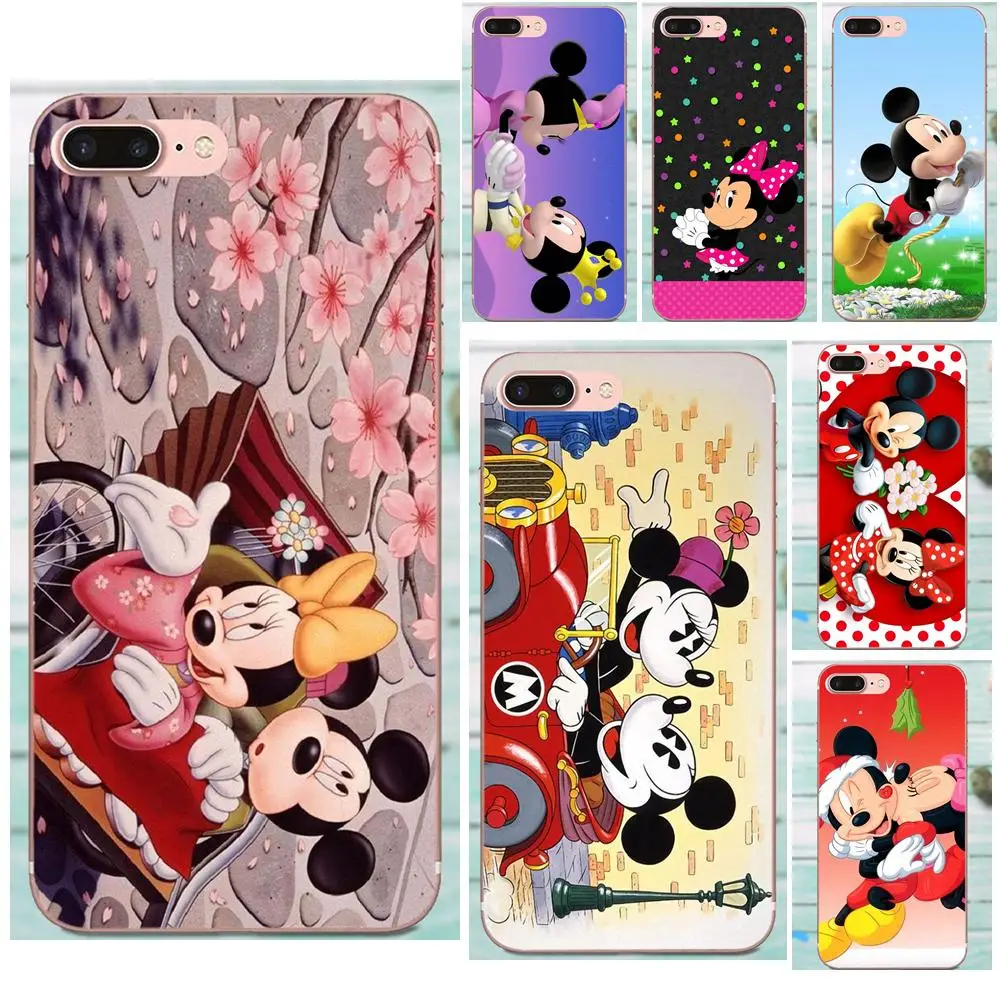

TPU Phone For Apple iPhone 4 4S 5 5C 5S SE 6 6S 7 8 Plus X XS Max XR Mickey And Minnie Mouse 3 Original
