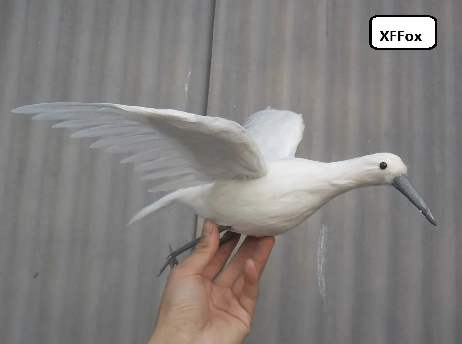 

cute simulation Egret bird model foam&furs wings white bird toy gift about 38cm xf0539
