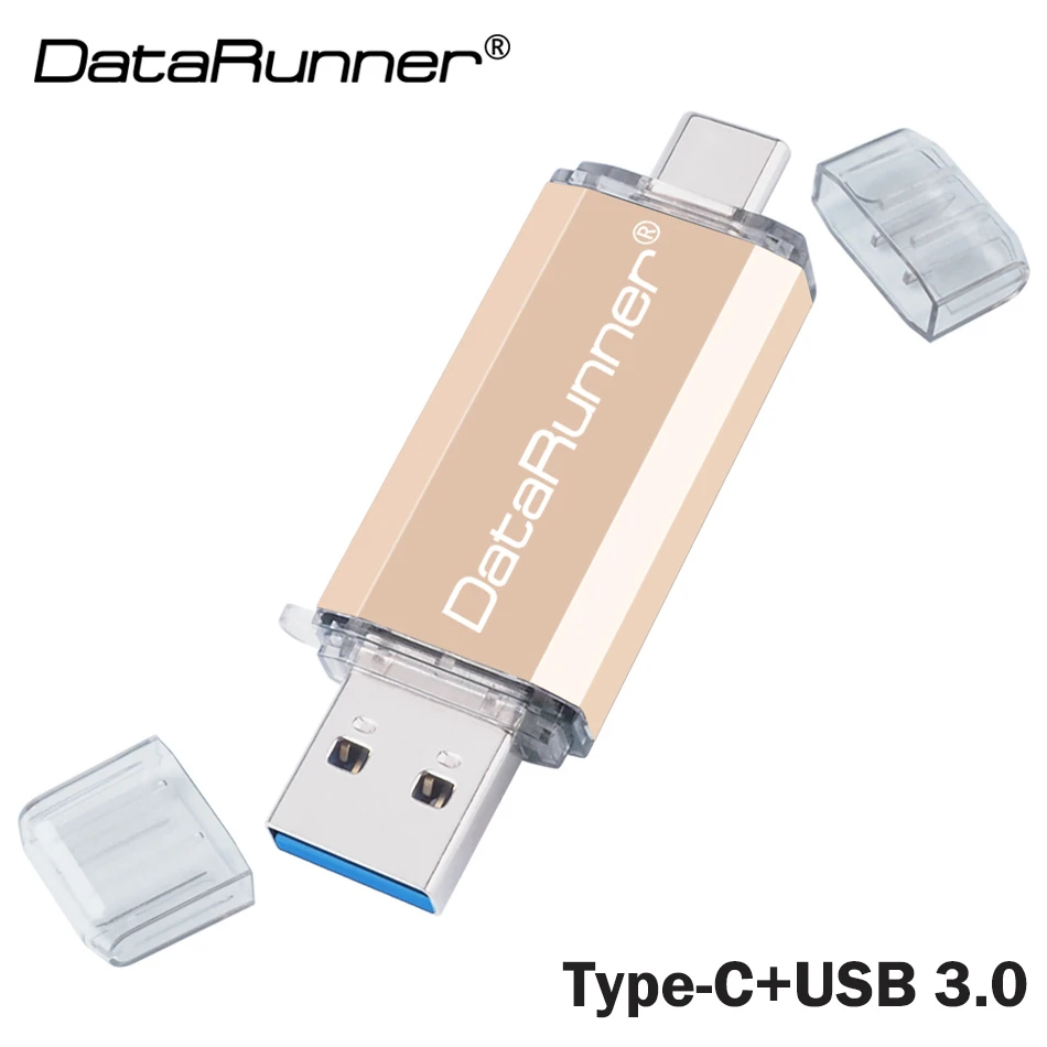 

DataRunner 2 in 1 Type C Usb Stick Usb 3.0 OTG Pen Drive 16gb 32gb USB Flash Drive 64gb 128gb High Speed cle usb 3.0 Pendrive