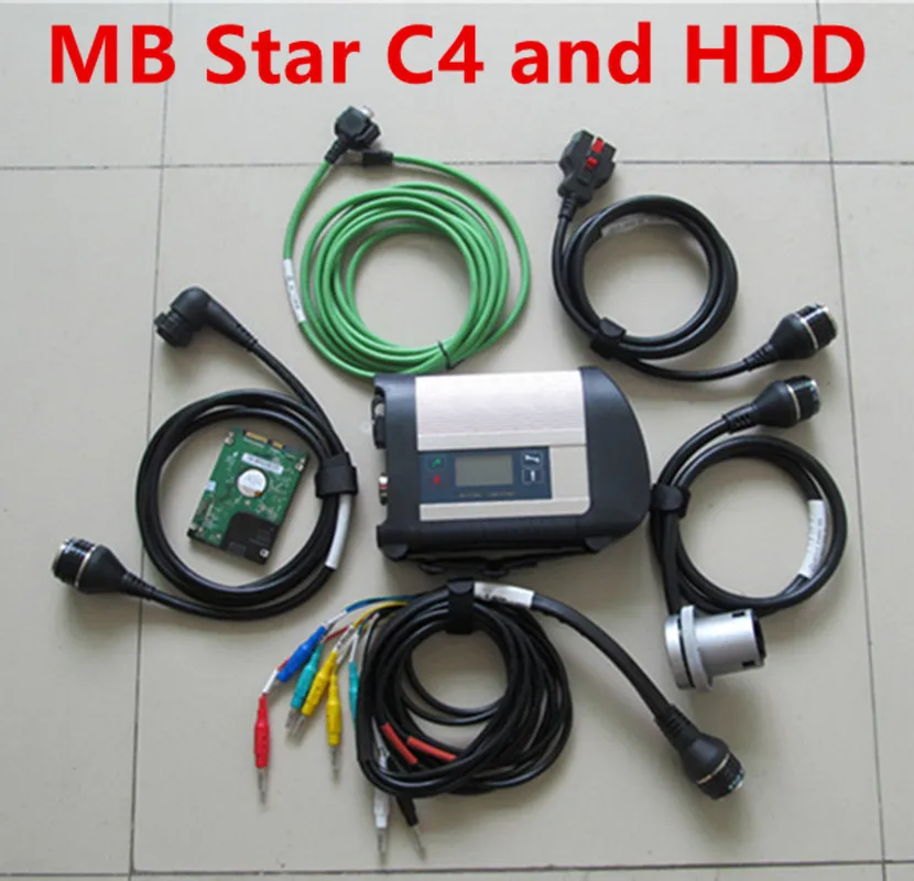 c4 and hdd 500gb Высочайшее Качество mb star c4 SD Подключение c4 с новейшим программным обеспечением V2019.12 включает V 05,01+ DTS диагностический сканер для автомобилей - Цвет: c4 and hdd 500gb