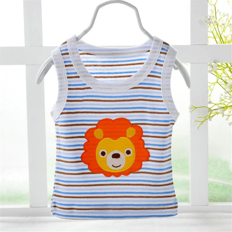 1 Pc Baby Sleeveless T shirt 0 24 Months Baby Boy Female Girls Cotton