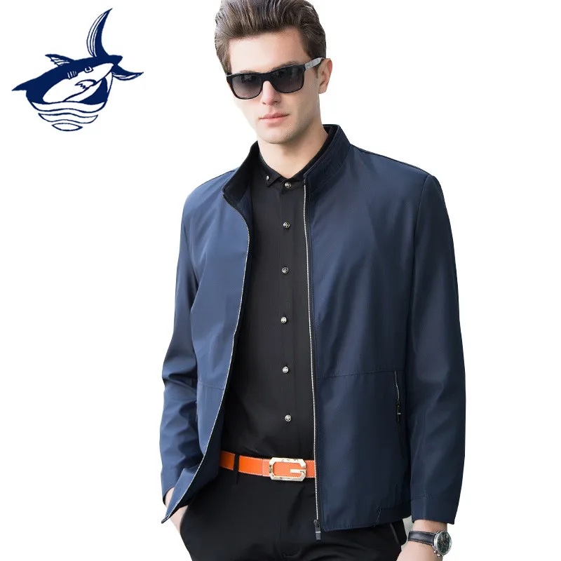 2018 Famous Brand Tace & Shark Smart Casual Jacket Men Solid Simple
