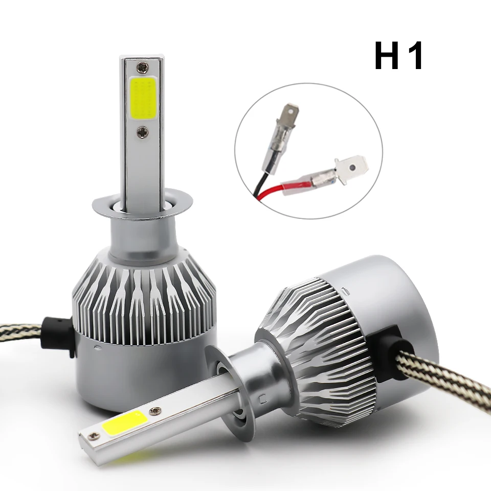 Из 2 предметов автомобиля H4 светодиодный H7 головной светильник лампы H1 H3 H11 880 9005 Hb3 9006 Hb4 фары комплект 12V 72W фары для 3800LM IP68 Авто C6 светодиодный светильник лампочка