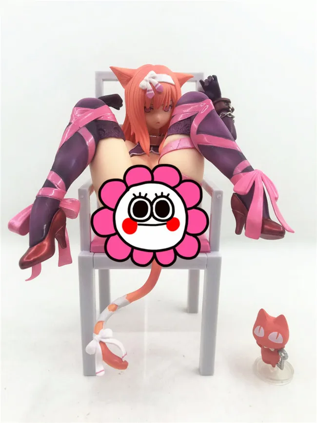 

15cm Red Embrace Japan Planet of the Cats Chu-kana Cat and Chair Special Color Version Sexy Take Off 1/8 Scale PVC Figure Toys