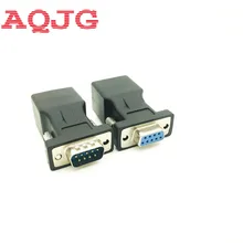 New RS232 Female to RJ45 Female 9pin Connector Card COM Port to LAN Ethernet Port adapter