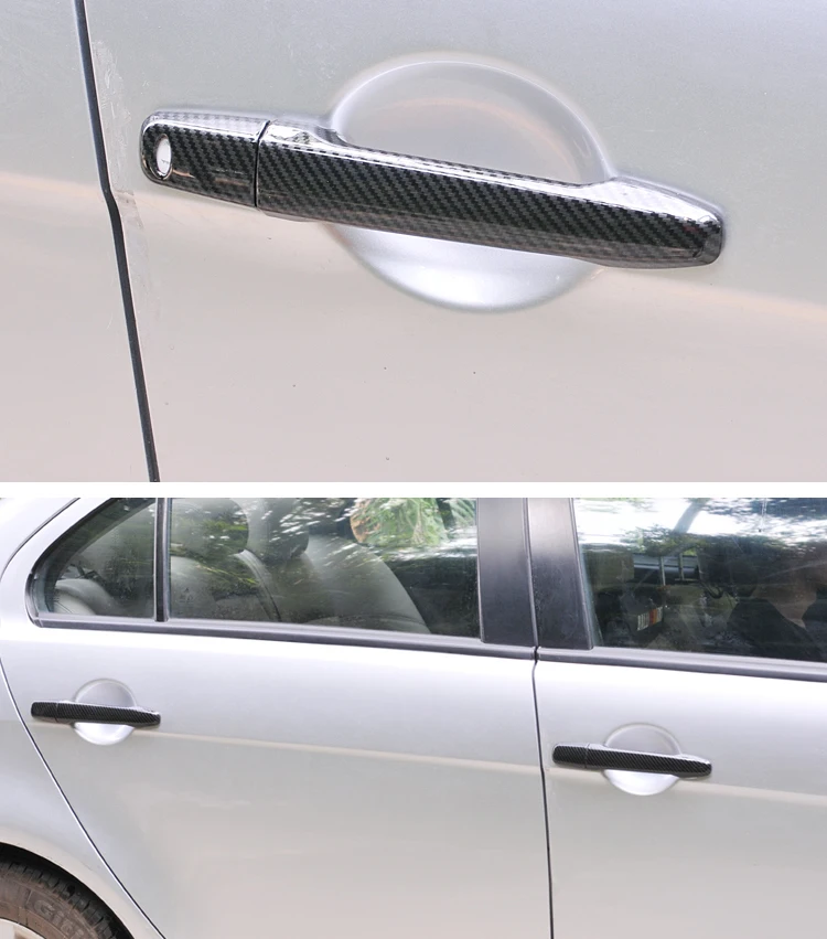 high quality ABS Door handle Protective covering Cover Trim for Mitsubishi Lancer/Lancer X/Lancer Evo 2010- Car styling