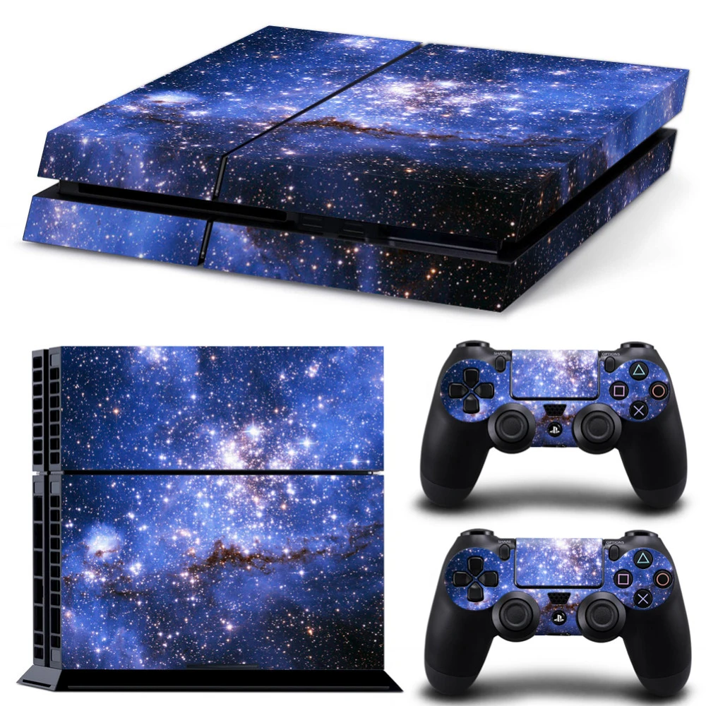 Galaxy Star Виниловая наклейка для sony PS4 консоль с 2 контроллерами наклейка для Playstation 4 для Dualshock 4 геймпад