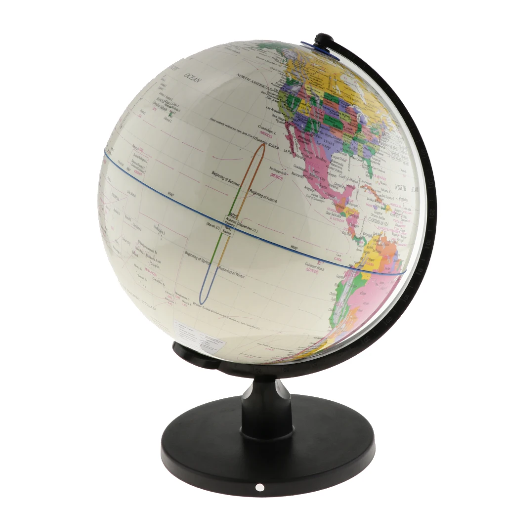World Map Globe Spinning Interactive World Globe Kids Student Educational Learning Toys Teaching Tools Desk Tabletop Decor