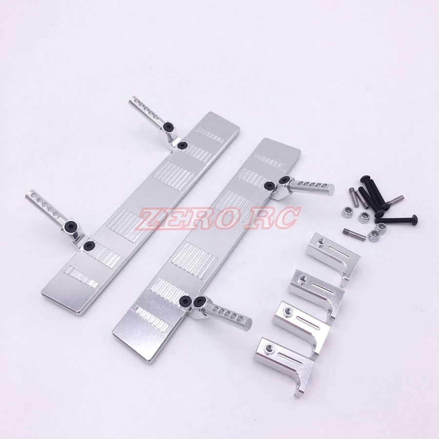 

1/10 RC Truck Side Step AXIAL SCX10 Jeep Wrangler Honcho ALUMINUM SIDE STEP ROCK SLIDERS Silver