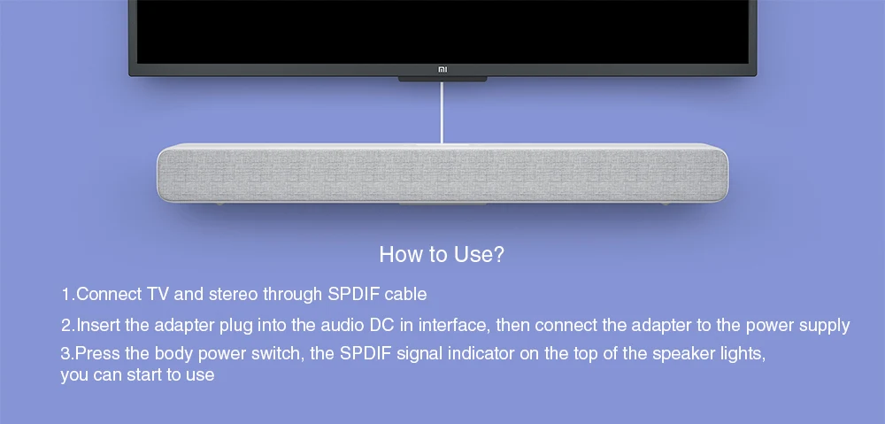  Xiaomi Wireless TV Sound Bar Bluetooth Speaker Stylish Fabric Support Bluetooth Playback Optical SP